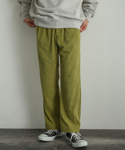 SENSE OF PLACE by URBAN RESEARCH(センスオブプレイスバイアーバンリサーチ)の「コーデュロイタックワイドパンツ(その他パンツ・メンズ・ブラウン/オリーブ/ブルー/ブラック・LARGE/MEDIUM)」の9枚目の写真