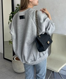 バックタグオーバーサイズ裏起毛スウェット