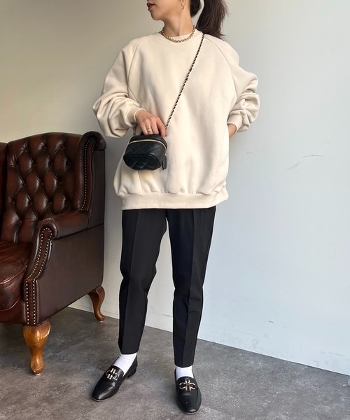 prose verse(プロズヴェール)の「バックタグオーバーサイズ裏起毛スウェット(スウェット・レディース・アイボリー/チャコール/グレー・MEDIUM)」の11枚目の写真