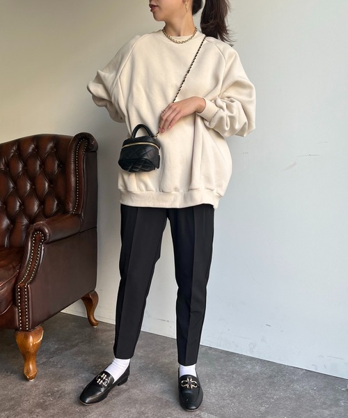 prose verse(プロズヴェール)の「バックタグオーバーサイズ裏起毛スウェット(スウェット・レディース・アイボリー/チャコール/グレー・MEDIUM)」の12枚目の写真