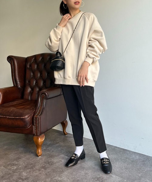 prose verse(プロズヴェール)の「バックタグオーバーサイズ裏起毛スウェット(スウェット・レディース・アイボリー/チャコール/グレー・MEDIUM)」の13枚目の写真