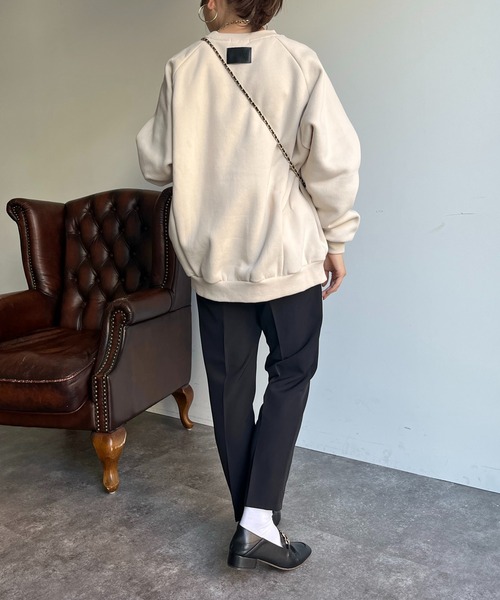 prose verse(プロズヴェール)の「バックタグオーバーサイズ裏起毛スウェット(スウェット・レディース・アイボリー/チャコール/グレー・MEDIUM)」の14枚目の写真