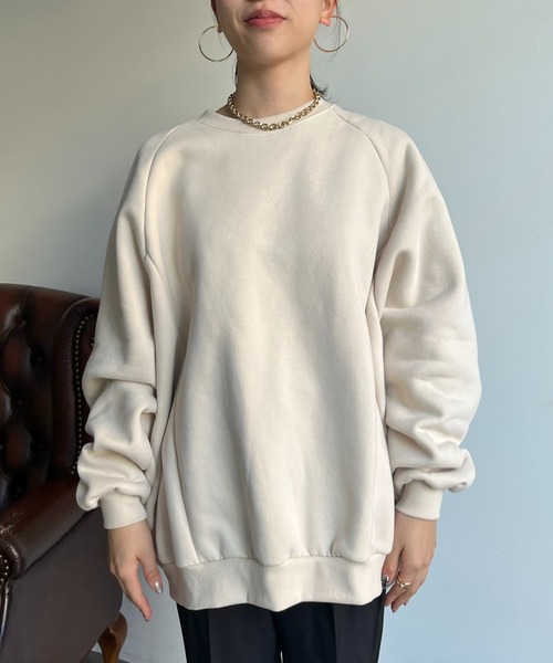 prose verse(プロズヴェール)の「バックタグオーバーサイズ裏起毛スウェット(スウェット・レディース・アイボリー/チャコール/グレー・MEDIUM)」の15枚目の写真