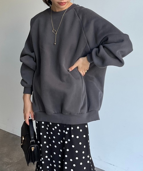 prose verse(プロズヴェール)の「バックタグオーバーサイズ裏起毛スウェット(スウェット・レディース・アイボリー/チャコール/グレー・MEDIUM)」の22枚目の写真