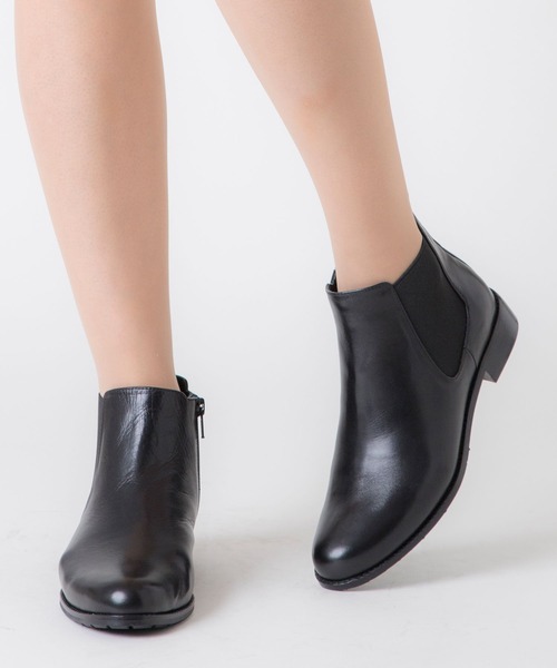 coca(ANDEX shoes product)(コカ)の「本革 サイドゴアショートブーツ(ブーツ・レディース・ブラック・22.5cm/23cm/23.5cm/24cm/24.5cm)」の10枚目の写真