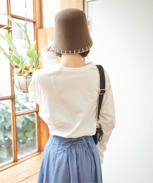 FREE'S MART（フリーズマート）の「◇フロッキーロゴロングＴシャツ（Tシャツ/カットソー・レディース・ベージュ/ホワイト・FREE）」の9枚目の写真