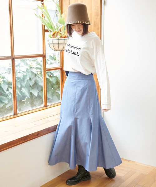FREE'S MART（フリーズマート）の「◇フロッキーロゴロングＴシャツ（Tシャツ/カットソー・レディース・ベージュ/ホワイト・FREE）」の7枚目の写真