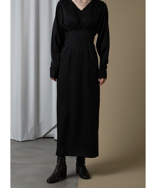 Adoon plain（アドーンプレーン）の「スタイルアップワンピース / ′22aw（ワンピース・レディース・ブラック/ライトグレー・MEDIUM/LARGE）」の6枚目の写真