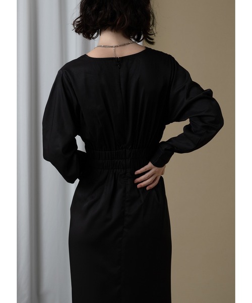 Adoon plain（アドーンプレーン）の「スタイルアップワンピース / ′22aw（ワンピース・レディース・ブラック/ライトグレー・MEDIUM/LARGE）」の5枚目の写真