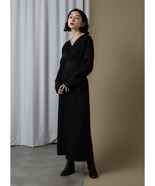 Adoon plain（アドーンプレーン）の「スタイルアップワンピース / ′22aw（ワンピース・レディース・ブラック/ライトグレー・MEDIUM/LARGE）」の9枚目の写真