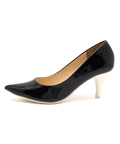 OUTLET（アウトレット）の「【CAPRICIEUX LE'MAGE】ホワイトソールパンプス（パンプス・レディース・ブラック・2.5/3.5）」の2枚目の写真