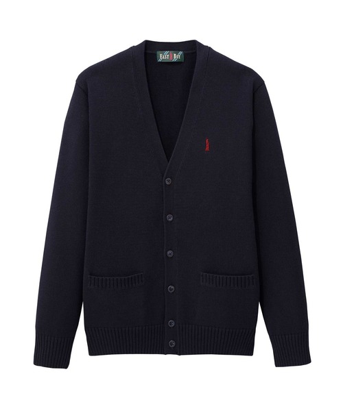 EASTBOY(イーストボーイ)の「カーディガン 綿 7G スクール ニット 中学生 高校生(カーディガン/ボレロ・キッズ・ベージュ/オフホワイト/ネイビー/ライトグレー/ブラック・7号/9号/11号/13号)」の1枚目の写真