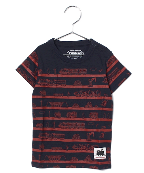 CIAOPANIC TYPY（チャオパニックティピー）の「【きかんしゃトーマス×CIAOPANIC TYPY】トーマスコラボボーダーTシャツ（Tシャツ/カットソー・キッズ・ホワイト/ネイビー/イエロー/ピンク・110/100/120/90）」の11枚目の写真
