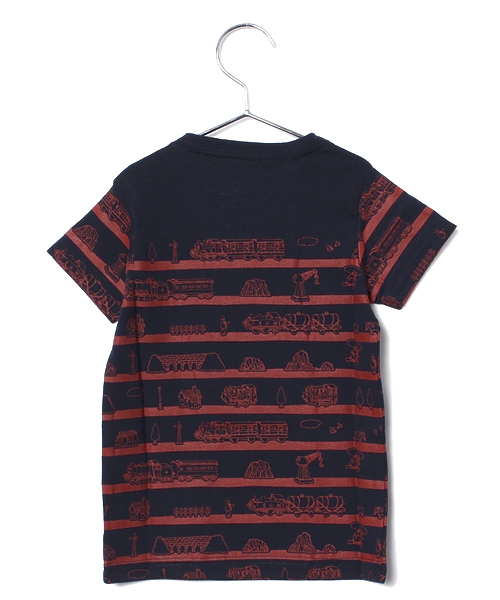 CIAOPANIC TYPY（チャオパニックティピー）の「【きかんしゃトーマス×CIAOPANIC TYPY】トーマスコラボボーダーTシャツ（Tシャツ/カットソー・キッズ・ホワイト/ネイビー/イエロー/ピンク・110/100/120/90）」の5枚目の写真