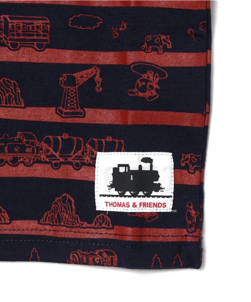 CIAOPANIC TYPY（チャオパニックティピー）の「【きかんしゃトーマス×CIAOPANIC TYPY】トーマスコラボボーダーTシャツ（Tシャツ/カットソー・キッズ・ホワイト/ネイビー/イエロー/ピンク・110/100/120/90）」の8枚目の写真