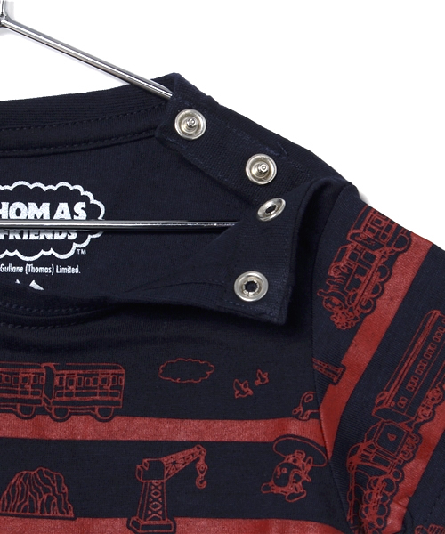 CIAOPANIC TYPY（チャオパニックティピー）の「【きかんしゃトーマス×CIAOPANIC TYPY】トーマスコラボボーダーTシャツ（Tシャツ/カットソー・キッズ・ホワイト/ネイビー/イエロー/ピンク・110/100/120/90）」の9枚目の写真