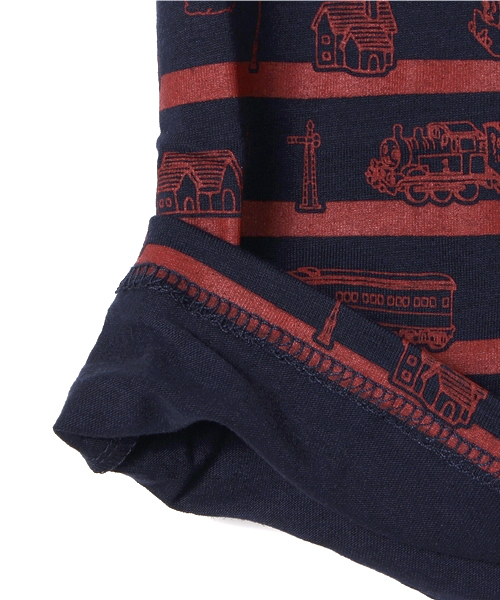 CIAOPANIC TYPY（チャオパニックティピー）の「【きかんしゃトーマス×CIAOPANIC TYPY】トーマスコラボボーダーTシャツ（Tシャツ/カットソー・キッズ・ホワイト/ネイビー/イエロー/ピンク・110/100/120/90）」の15枚目の写真