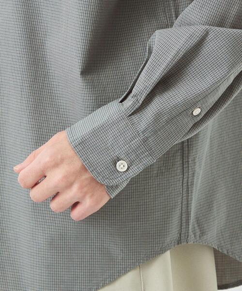 green label relaxing(グリーンレーベルリラクシング)の「FINE BASIC コットン シルク ビッグ ボタンダウン チェック シャツ(シャツ/ブラウス・メンズ・ホワイト/グレー/ベージュ・XL/XXL/S/L/M)」の17枚目の写真