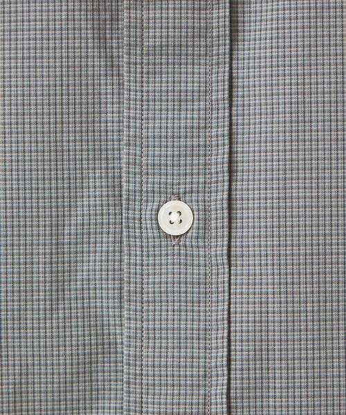 green label relaxing(グリーンレーベルリラクシング)の「FINE BASIC コットン シルク ビッグ ボタンダウン チェック シャツ(シャツ/ブラウス・メンズ・ホワイト/グレー/ベージュ・XL/XXL/S/L/M)」の19枚目の写真