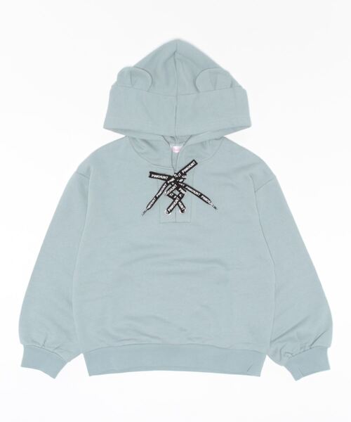 PINKHUNT(ピンクハント)の「PINKHUNT くま耳フードパーカー 7798K(パーカー・キッズ・ホワイト/ベージュ/スカイブルー系1・140cm/160cm/150cm/130cm)」の5枚目の写真