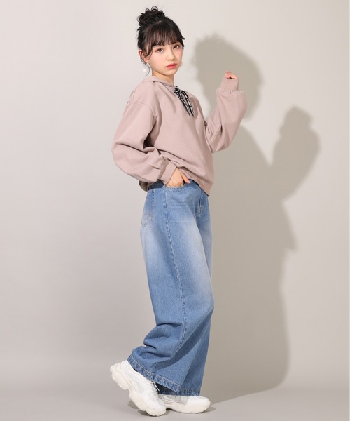 PINKHUNT(ピンクハント)の「PINKHUNT くま耳フードパーカー 7798K(パーカー・キッズ・ホワイト/ベージュ/スカイブルー系1・140cm/160cm/150cm/130cm)」の9枚目の写真