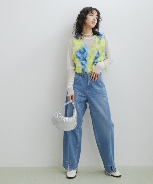 フリンジプリントTOPS ADAM ET ROPE' FEMME ADAM ET ROPE'｜フリンジプリントトップス | Rakuten Fashion