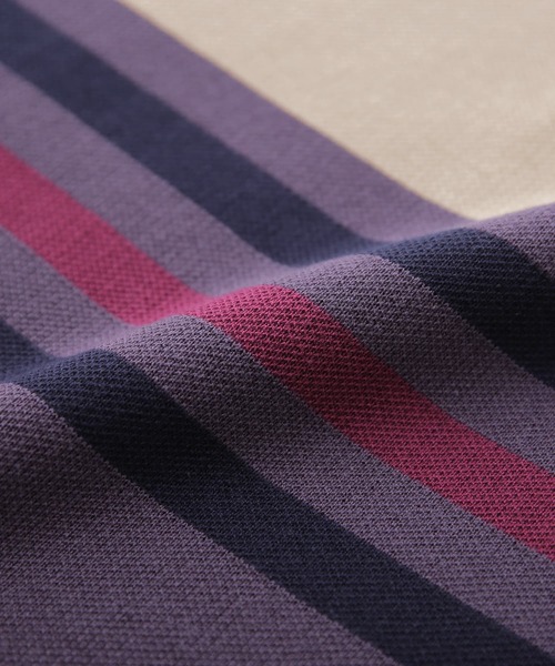 osharewalker（オシャレウォーカー）の「【廃盤】『マルチボーダー柄ニットスカート』（スカート・レディース・杢グレー/パープル・2/1）」の15枚目の写真