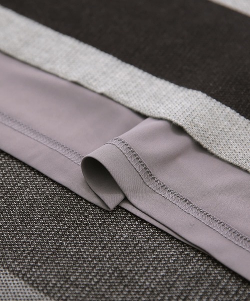 osharewalker（オシャレウォーカー）の「【廃盤】『マルチボーダー柄ニットスカート』（スカート・レディース・杢グレー/パープル・2/1）」の18枚目の写真