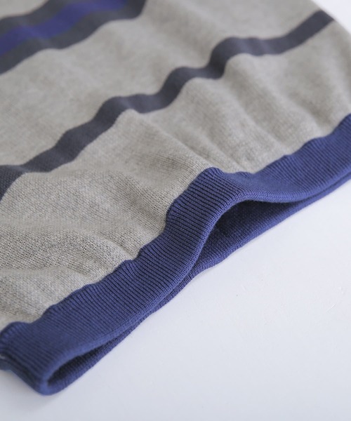 osharewalker（オシャレウォーカー）の「【廃盤】『マルチボーダー柄ニットスカート』（スカート・レディース・杢グレー/パープル・2/1）」の20枚目の写真