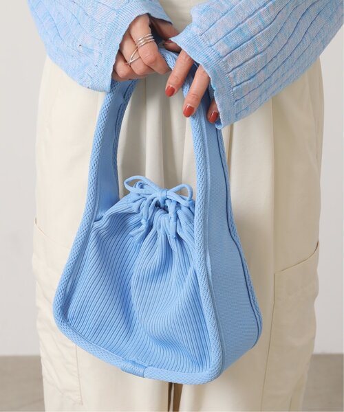 RAY CASSIN(レイカズン)の「ワンショルダーリブバッグ(ハンドバッグ・レディース・ブラック/ブルー/キナリ・FREE)」の12枚目の写真