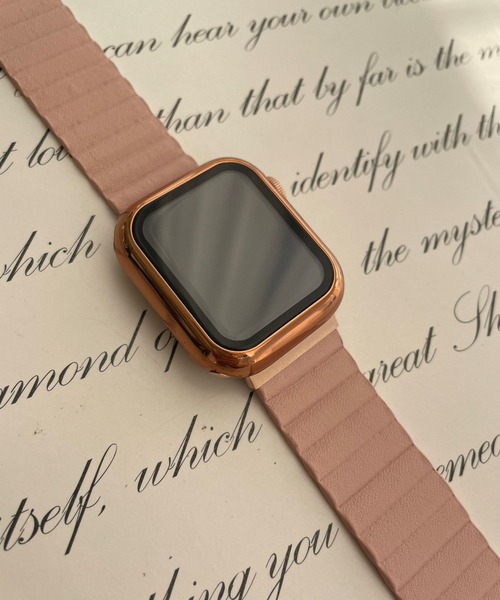 Me%（ミィパーセント）の「AppleWatch液晶フルカバー（デジタル腕時計・レディース・ピンク/ブラック/グレー・41/40/38）」の18枚目の写真