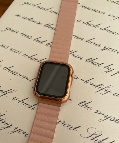 Me%（ミィパーセント）の「AppleWatch液晶フルカバー（デジタル腕時計・レディース・ピンク/ブラック/グレー・41/40/38）」の19枚目の写真