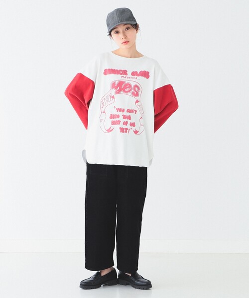 BEAMS BOY（ビームスボーイ）の「BOW WOW × BEAMS BOY / 別注 GRAPE FRUITS SHOW T-SHIRT（Tシャツ/カットソー・レディース・レッド・ONE SIZE）」の2枚目の写真