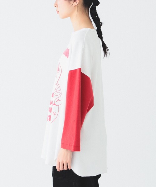 BEAMS BOY（ビームスボーイ）の「BOW WOW × BEAMS BOY / 別注 GRAPE FRUITS SHOW T-SHIRT（Tシャツ/カットソー・レディース・レッド・ONE SIZE）」の5枚目の写真