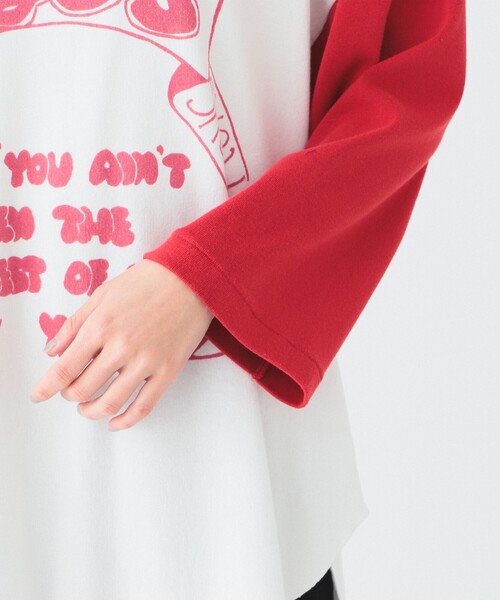 BEAMS BOY（ビームスボーイ）の「BOW WOW × BEAMS BOY / 別注 GRAPE FRUITS SHOW T-SHIRT（Tシャツ/カットソー・レディース・レッド・ONE SIZE）」の8枚目の写真