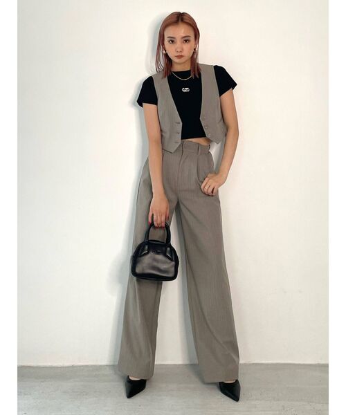 EMODA（エモダ）の「【SET UP着用可能】ハイウエストタンクワイドパンツ（その他パンツ・レディース・その他1/グレー/ブラック/その他・SMALL/MEDIUM）」の16枚目の写真