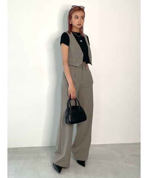 EMODA（エモダ）の「【SET UP着用可能】ハイウエストタンクワイドパンツ（その他パンツ・レディース・その他1/グレー/ブラック/その他・SMALL/MEDIUM）」の13枚目の写真