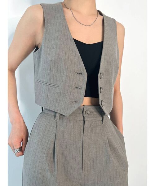 EMODA（エモダ）の「【SET UP着用可能】ハイウエストタンクワイドパンツ（その他パンツ・レディース・その他1/グレー/ブラック/その他・SMALL/MEDIUM）」の7枚目の写真