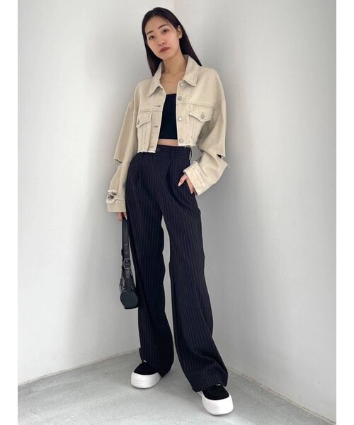 EMODA（エモダ）の「【SET UP着用可能】ハイウエストタンクワイドパンツ（その他パンツ・レディース・その他1/グレー/ブラック/その他・SMALL/MEDIUM）」の6枚目の写真