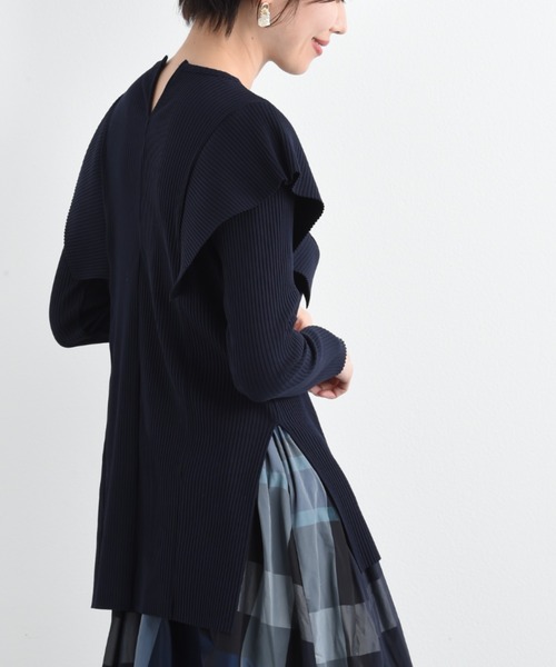 anana（アナナ）の「【anana】ギャラクシーリブショルダーフリルトップス（Tシャツ/カットソー・レディース・ホワイト/ネイビー・FREE）」の18枚目の写真