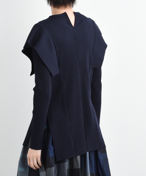 anana（アナナ）の「【anana】ギャラクシーリブショルダーフリルトップス（Tシャツ/カットソー・レディース・ホワイト/ネイビー・FREE）」の19枚目の写真