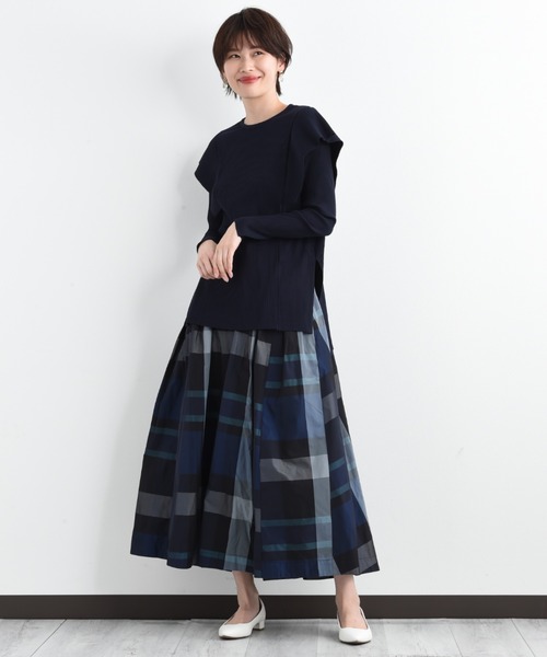 anana（アナナ）の「【anana】ギャラクシーリブショルダーフリルトップス（Tシャツ/カットソー・レディース・ホワイト/ネイビー・FREE）」の22枚目の写真