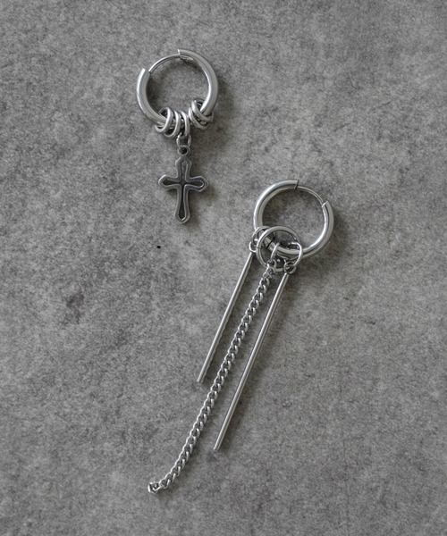 片耳用 】モチーフ デザイン フープ ピアス（ピアス（片耳用