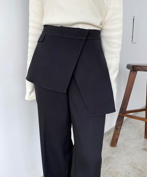 callautia(カラウティア)の「2wayラップスラックスパンツ(スラックス・レディース・ライトベージュ/ブラック/ブラウン・SMALL/MEDIUM/LARGE/X-LARGE)」の10枚目の写真