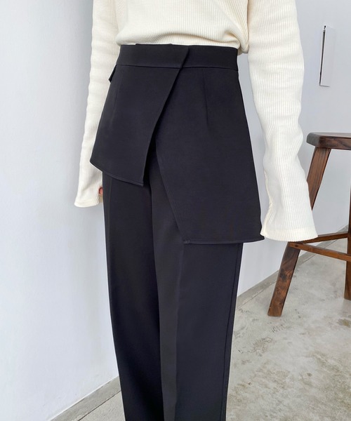 callautia(カラウティア)の「2wayラップスラックスパンツ(スラックス・レディース・ライトベージュ/ブラック/ブラウン・SMALL/MEDIUM/LARGE/X-LARGE)」の12枚目の写真