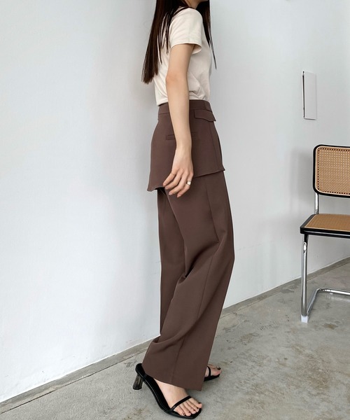 callautia(カラウティア)の「2wayラップスラックスパンツ(スラックス・レディース・ライトベージュ/ブラック/ブラウン・SMALL/MEDIUM/LARGE/X-LARGE)」の18枚目の写真