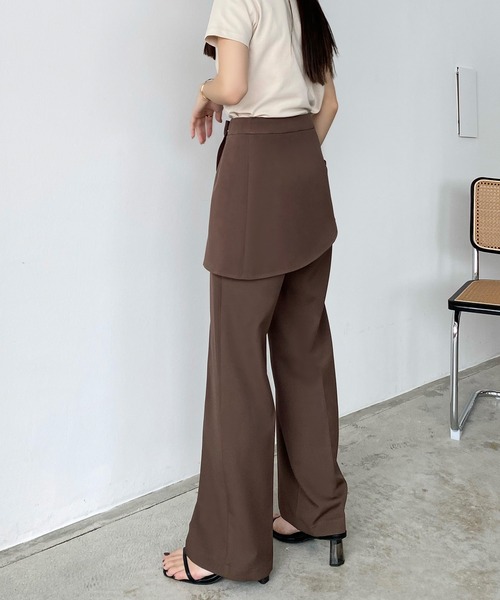 callautia(カラウティア)の「2wayラップスラックスパンツ(スラックス・レディース・ライトベージュ/ブラック/ブラウン・SMALL/MEDIUM/LARGE/X-LARGE)」の19枚目の写真