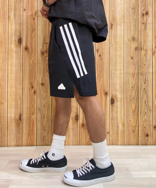 adidas(アディダス)の「adidas/アディダス THREE STRIPES ショーツ/ハーフパンツ/スウェットパンツ ECT64(その他パンツ・メンズ・ブラック/ホワイト・2XL/M/L/XL)」の16枚目の写真