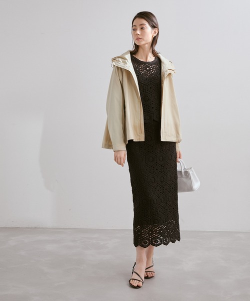 ROPE'（ロペ）の「カットワークフラワーレースタイトスカート/セットアップ対応（スカート・レディース・ブラック/キナリ・38）」の14枚目の写真