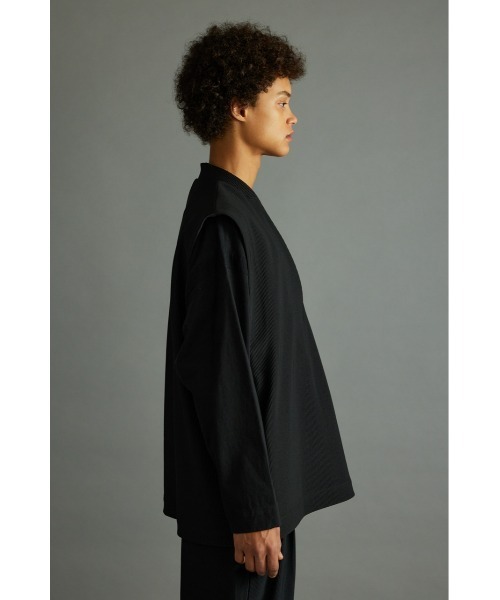 STYLEMIXER(スタイルミキサー)の「プリーツサイドボタンベスト(ベスト・メンズ・グレー/ブラック・FREE)」の7枚目の写真